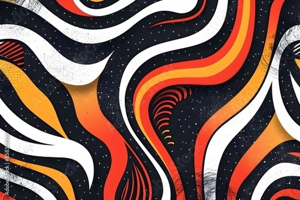 Obraz A very neat pattern design with bold lines