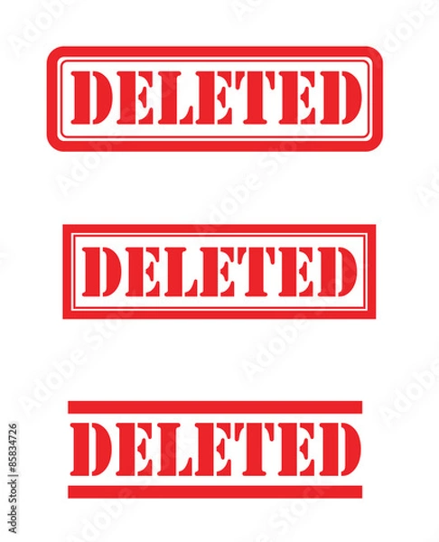 Obraz Deleted rubber stamp