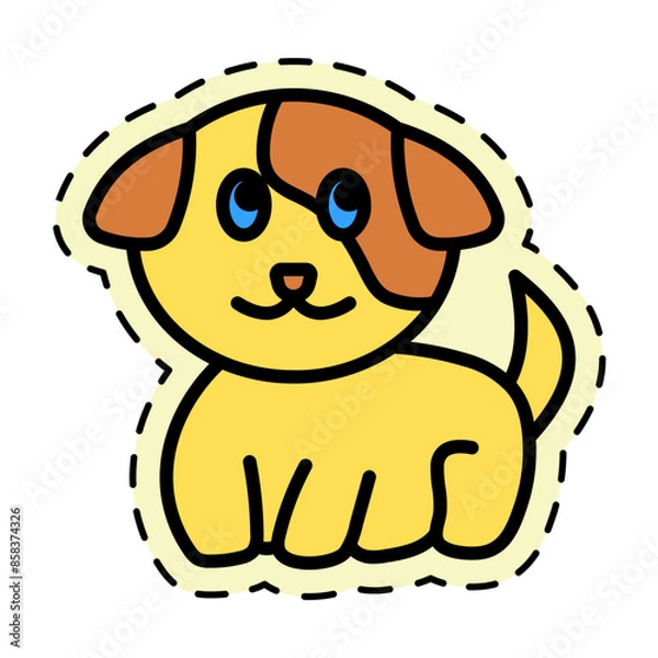 Obraz Cute Dog Sticker