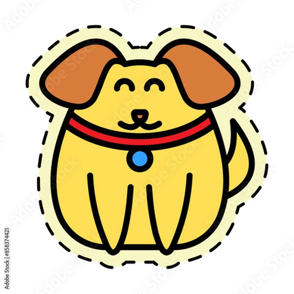 Obraz Cute Dog Sticker