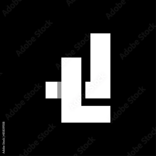 Obraz Double L Simplicity Minimalist Geometric Modern Logo