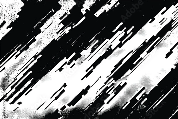 Fototapeta Rough black and white texture vector. Distressed overlay texture. Grunge background. Abstract halftone textured effect. Vector Illustration. Black isolated on white. EPS10.