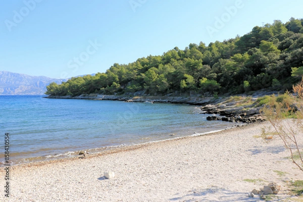 Fototapeta beach and bay of Splitska, island Brac, Croatia