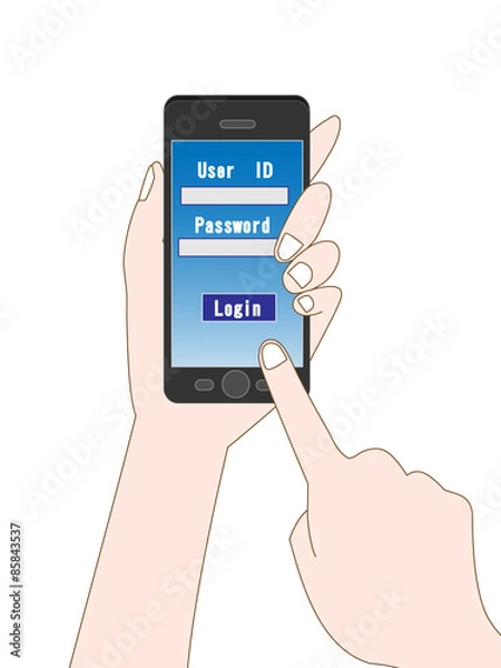 Fototapeta スマートフォンの操作