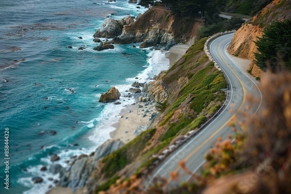Obraz beach side road view