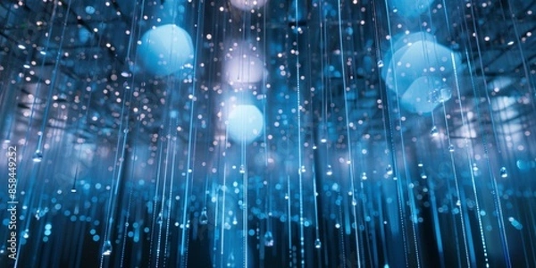 Obraz Blue abstract background with waves