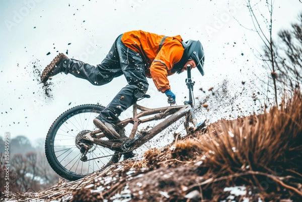 Obraz Man fell off bike