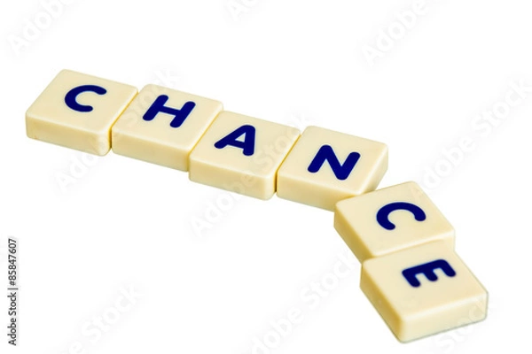 Obraz Financial concept,scrabble ,chance text