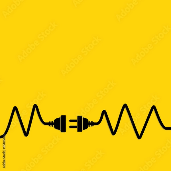 Obraz  Concept connection, disconnection, electricity.