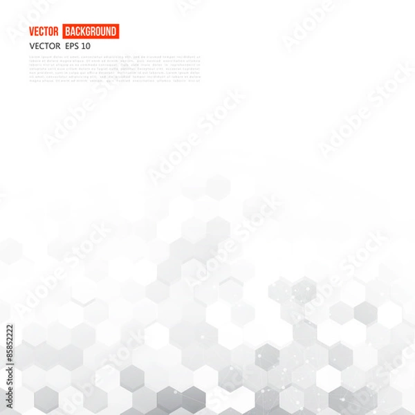 Fototapeta Vector abstract 3d hexagonal. 