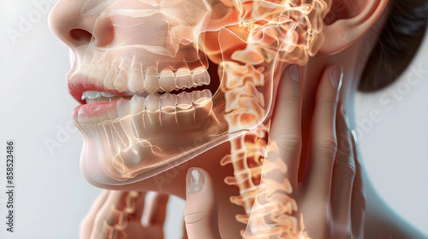 Fototapeta Desordem da ATM e Desconforto Mandibular: Saúde Dental em Foco