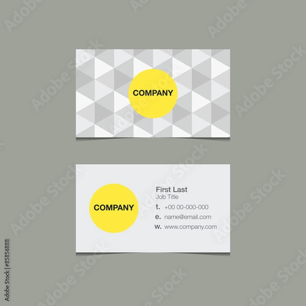 Fototapeta simple name card template triangle style