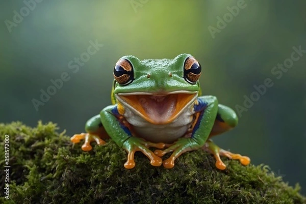 Fototapeta frog in the grass