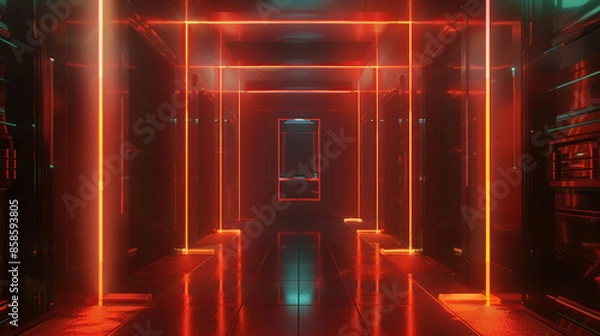 Fototapeta HD video background based on Walk Like an Egyptian, in the style of Tron, synthwave