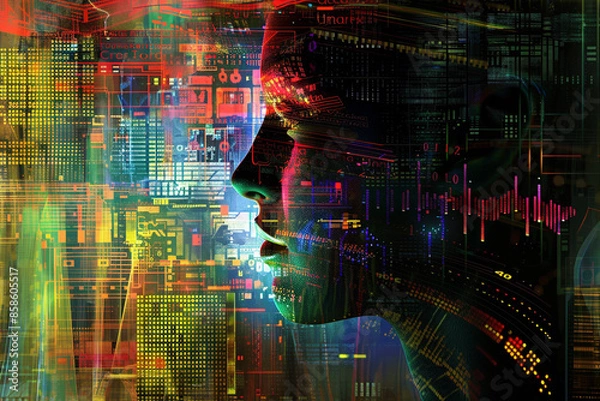 Obraz digital data graphic dark financial stock photos and royaltyfree images, in the style of vibrant, high-energy imagery