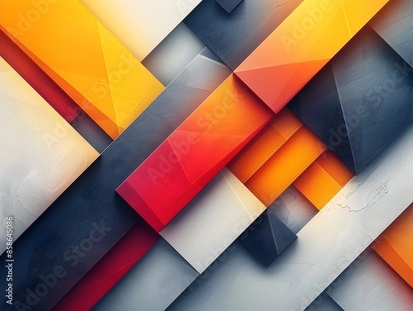 Fototapeta Striking Geometric Abstract Background with Contrasting Sharp Lines and Vibrant Colors