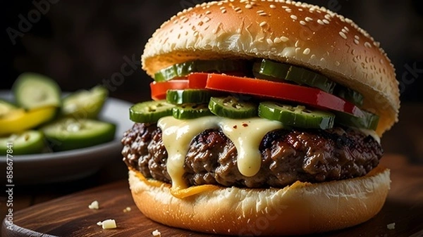 Obraz hot dog burger