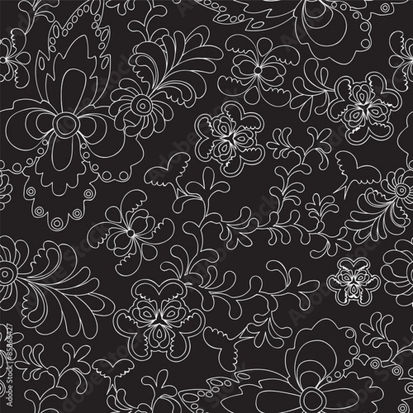 Obraz seamless paisley pattern.orient design. vector illustration