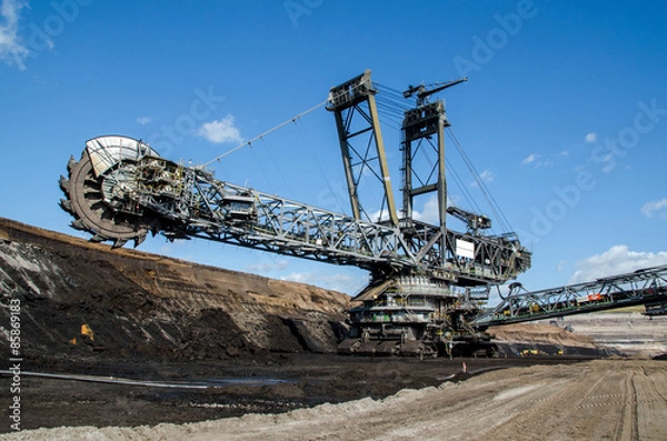 Obraz Schaufelradbagger im Braunkohletagebau