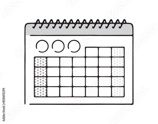 Fototapeta シンプルなカレンダーアイコン