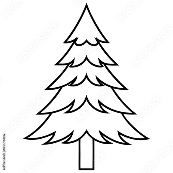 Obraz christmas trees set vector illustrator