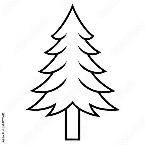 Fototapeta christmas tree vector
