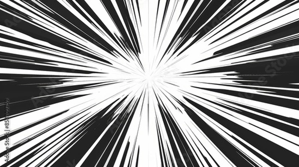 Fototapeta Abstract Black and White Radial Lines Background