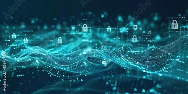 Fototapeta Digital Security Abstract, Cybersecurity Concept