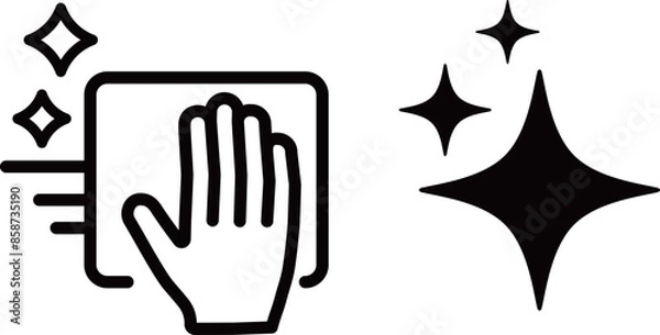 Obraz 拭き掃除　輝き　アイコン