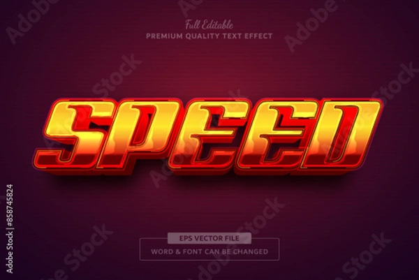 Fototapeta Racing Speed Editable Text Effect Font Style