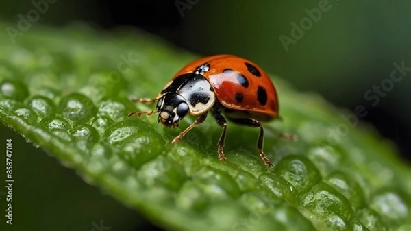 Fototapeta ladybug on leaf