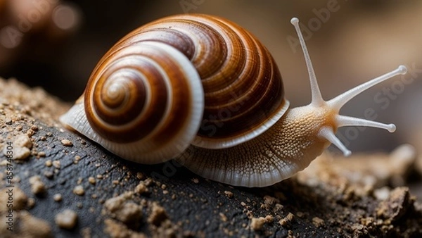 Fototapeta snail on a surface