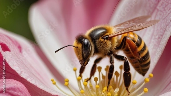 Fototapeta bee on a flower