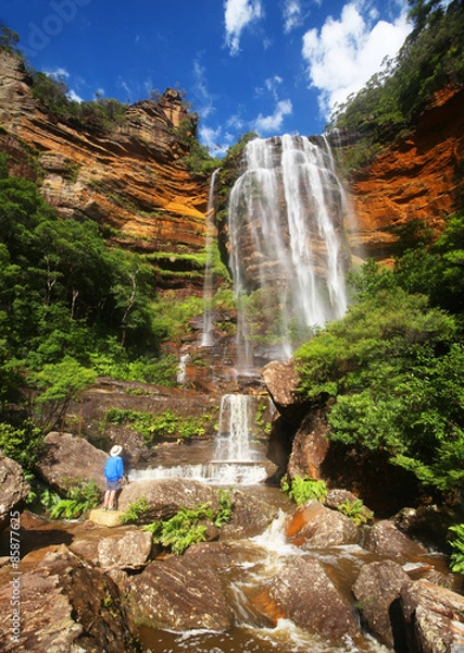 Fototapeta Wentworth Falls in the Australian Blue Mountains