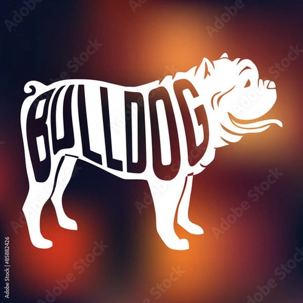 Obraz Creative dog silhouette