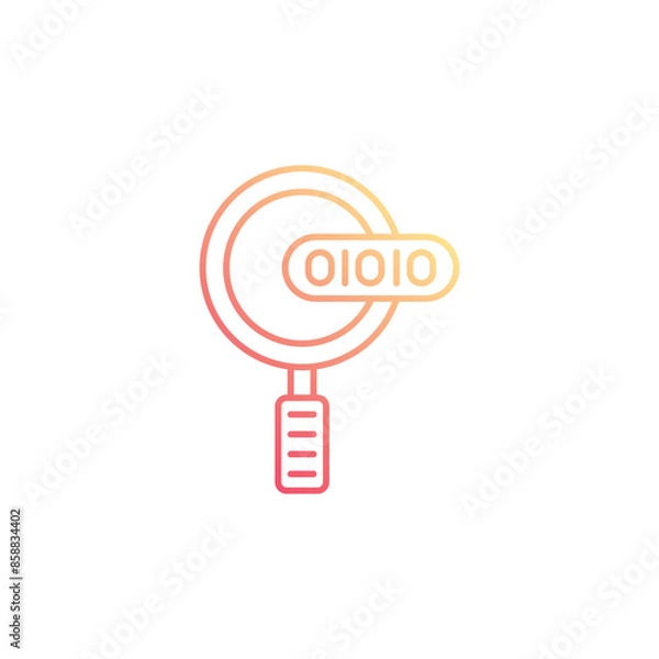 Fototapeta behavioral biometrics icon design with white background stock illustration