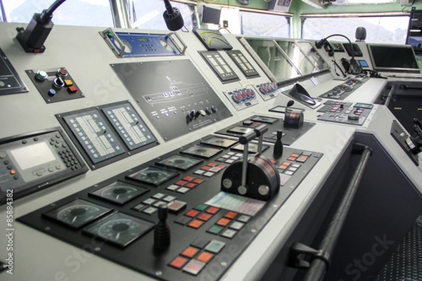 Obraz Ship captain control room