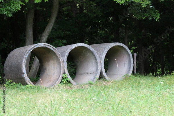 Fototapeta Three cylindrical structures