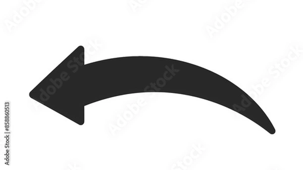 Obraz black arrow icon on white background. flat style. arrow icon for your web site design, logo, app, UI. arrow indicated the direction symbol. curved arrow sign 