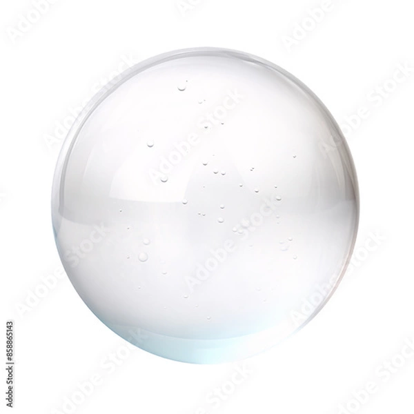Obraz crystal ball isolated on white background, clear Soap bubble 