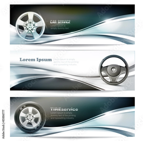 Obraz Banners for car service
