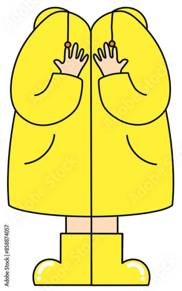 Fototapeta 노란 우비