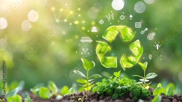 Fototapeta Efficient Systems Promoting Circular Economy Principles for Sustainable Living