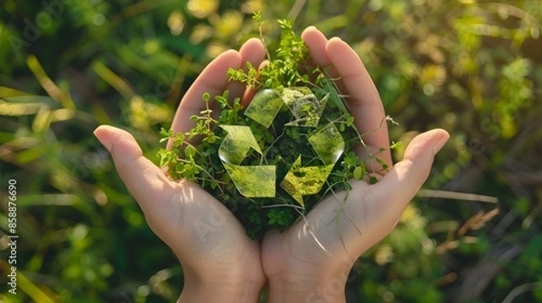 Fototapeta Responsible Actions Ensuring Sustainability of Daily Tasks