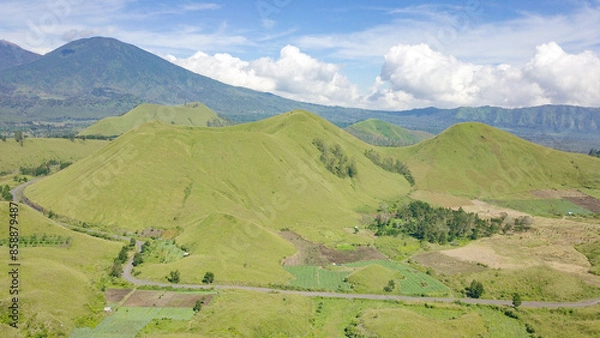 Fototapeta beautiful view of the wurung crater, east java