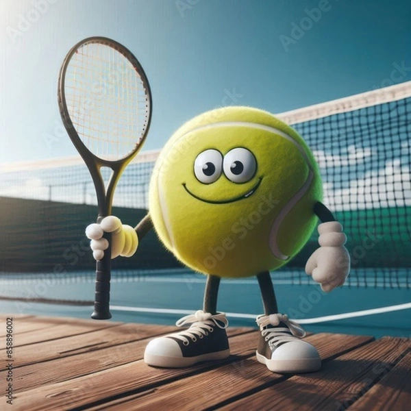 Obraz tennis ball with racket