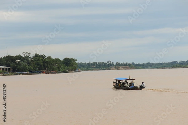 Obraz Boot on a River in the Jungle