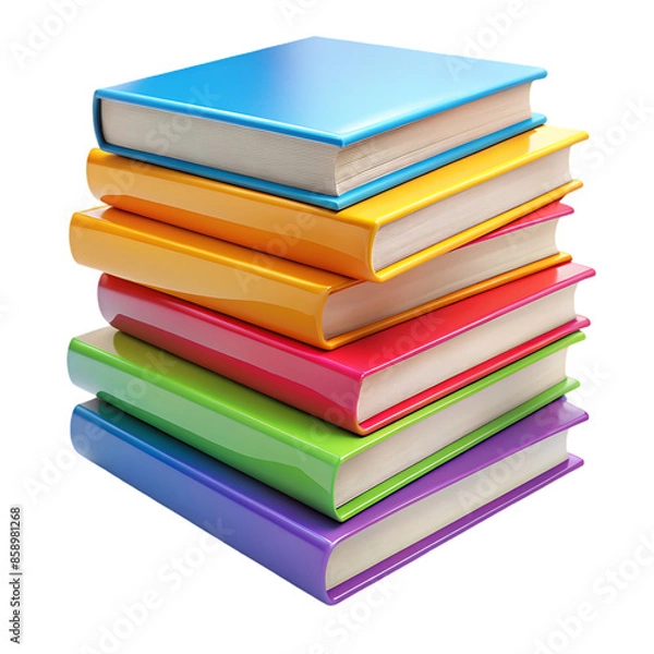 Fototapeta stack of colorful books