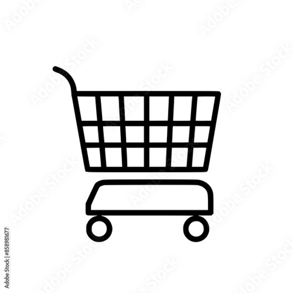 Fototapeta Shopping Cart icon, Shopping Cart SVG, Shopping Cart Cricut, Shopping Cart Clipart, shopping bag outline, shopping icon, mall icon, icons, single icon, business icon, web icon, Cut Files For Silhouett