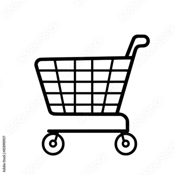 Fototapeta Shopping Cart icon, Shopping Cart SVG, Shopping Cart Cricut, Shopping Cart Clipart, shopping bag outline, shopping icon, mall icon, icons, single icon, business icon, web icon, Cut Files For Silhouett